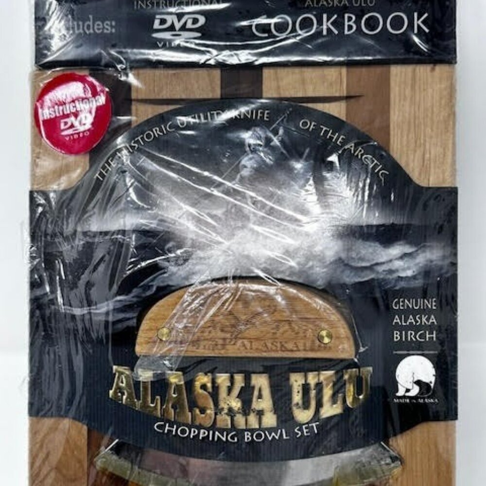 ALASKA USA ULU CHOPPING BOWL SET DVD + COOKBOOK New Sealed NIB​